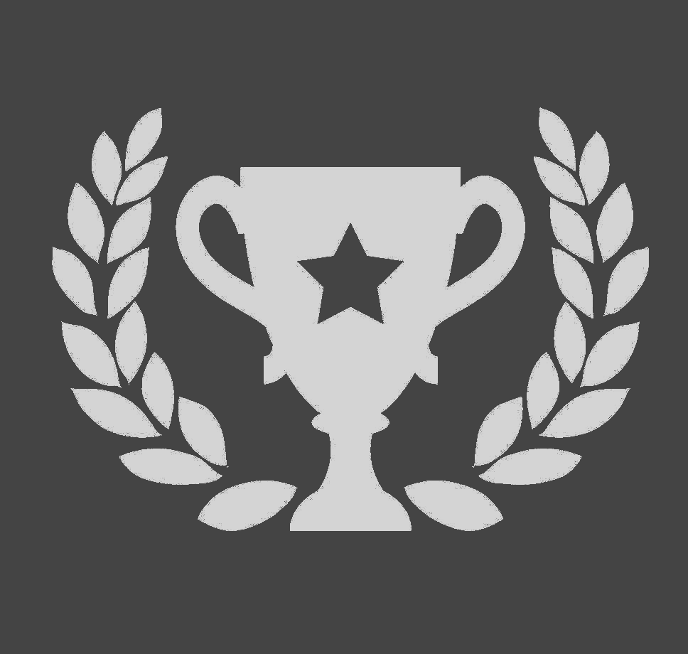 clip art of a trophy with a star on it and a wreath surrounding it